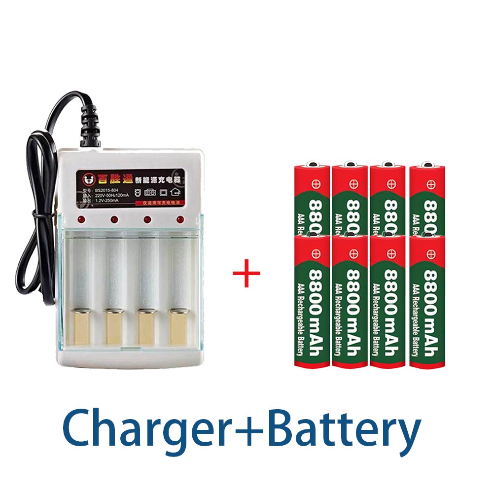 20 stk aaa 8800 mah genopladeligt batteri aaa 1.5v 8800 mah genopladeligt alcalinas drummey  +1 stk 4- celle batterioplader: Aaa 8800 8 bil 1