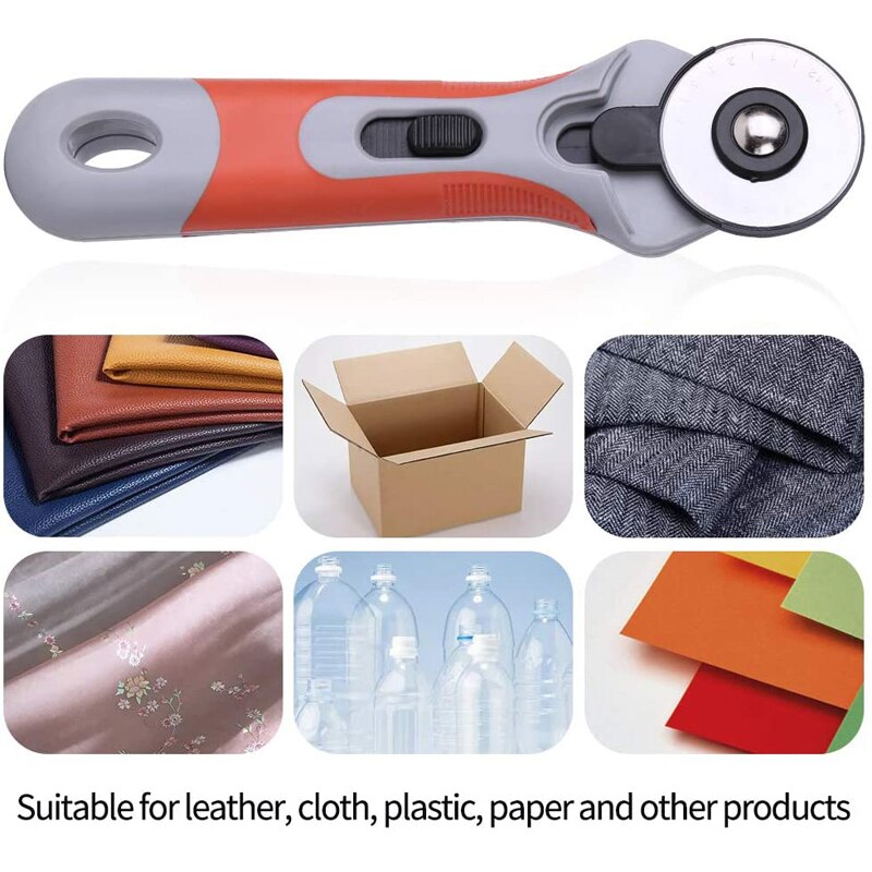 LMDZ 45mm Rotary Cutter Fabric Rotary Cutter Ergonomic Sewing Craft Cutting Tool for Crafting Sewing Quilting Sharp and Durable