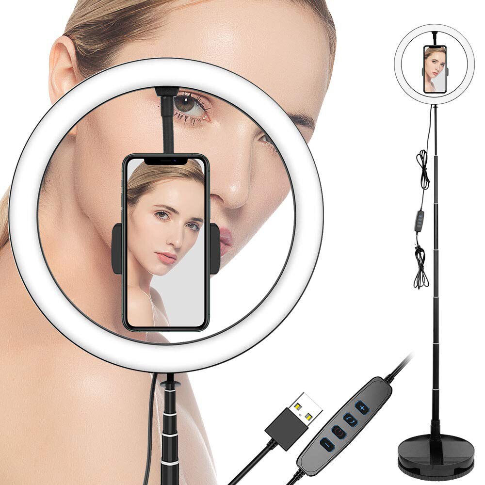 26CM Tragbare LED Dimmbare Ring Licht Universal Selfie Ring Klapp Schönheit Make-Up Füllen Licht Für Video Studio VK Live mit Stand