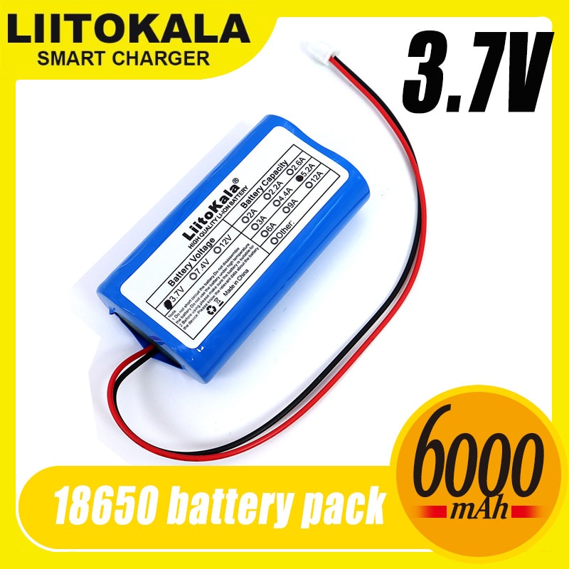 LiitoKala 3,7 V 18650 lithium battery 2600mAh 5200mAh Fishing LED Light Bluetooth loudspeaker 4,2 V Emergency DIY batteries + PC