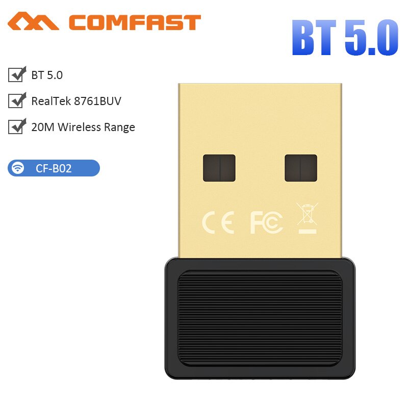 USB Bluetooth Transmitter Receiver 5.0 Adapter for PC Speaker Mouse Music Audio Receiver Dongle aptx USB Bluetooth 5.0: CF-B02