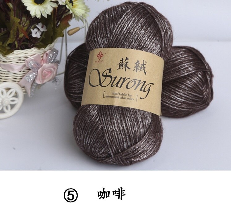 5pcs/500g Silk Cotton Knitting Yarn Crochet Needlework Thick Wool Thread Yarn For Hand Knitting Scarf Sweater Eco-friendly: 5