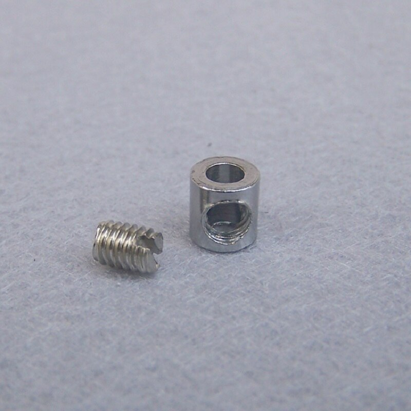 10Pcs/lot 1.0-2.0m Steel Wire Rope Fixator+Slotted Grub Crew With Single Or Double Holes Steel Wire Rope Fittings Clip