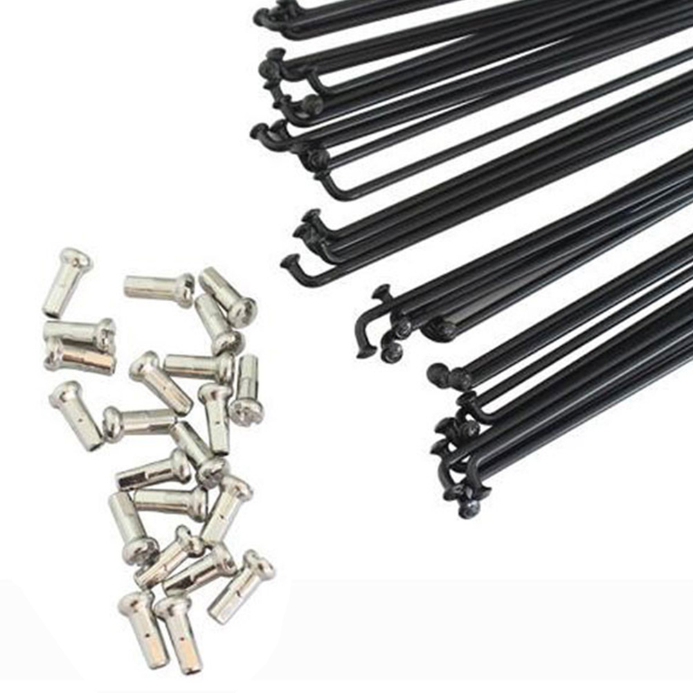 12 stk 260-296mm cykel eger i rustfrit stål cykel mtb hjul radius strikkepind eger elektrisk cykel kobber nippel