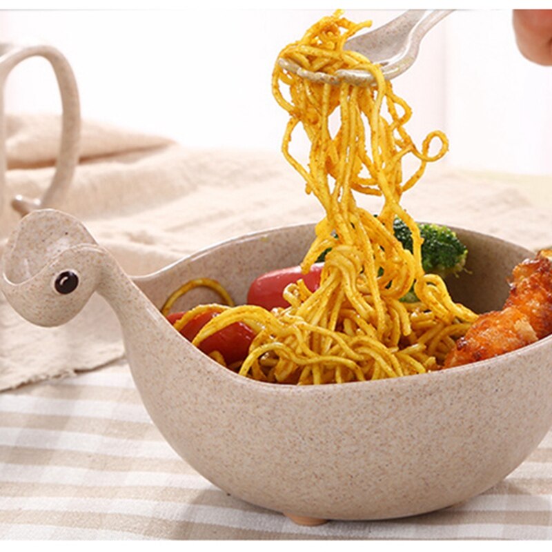 Bonitos platos de dinosaurio para bebé, cuencos de alimentación de bebé, plato de cena suave antideslizante para bebé, vajilla de bambú para bebé, cuenco pequeño bonito