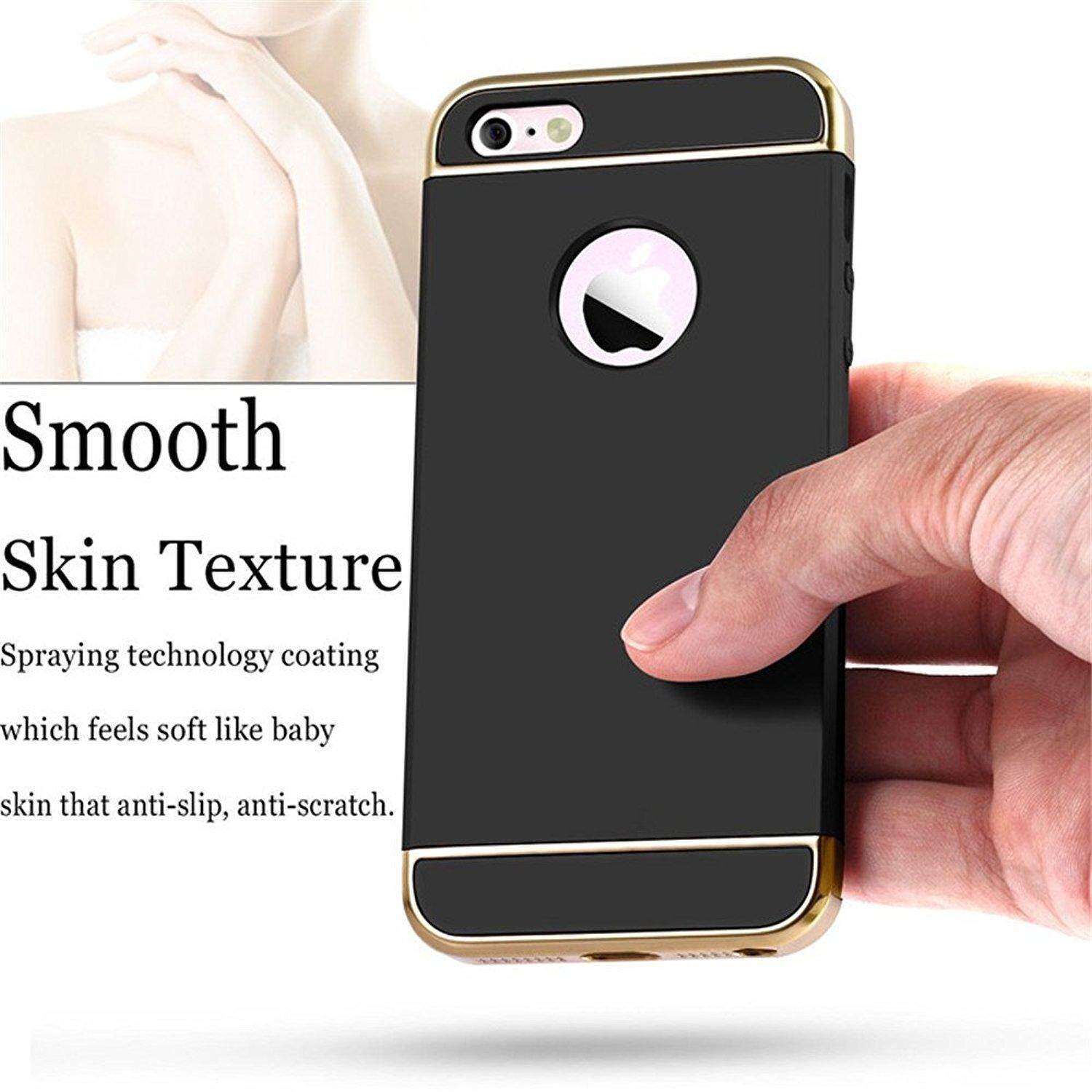 Funda para iPhone 5, funda para iPhone 5s, funda para iPhone SE , funda de lujo 3 en 1, carcasa rígida ultrafina para teléfono