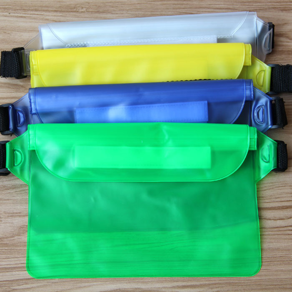 Utendørs sport bading strand stor kapasitet pvc vanntett undervanns midjeveske fanny pack strand tørr veske telefonveske lommebok