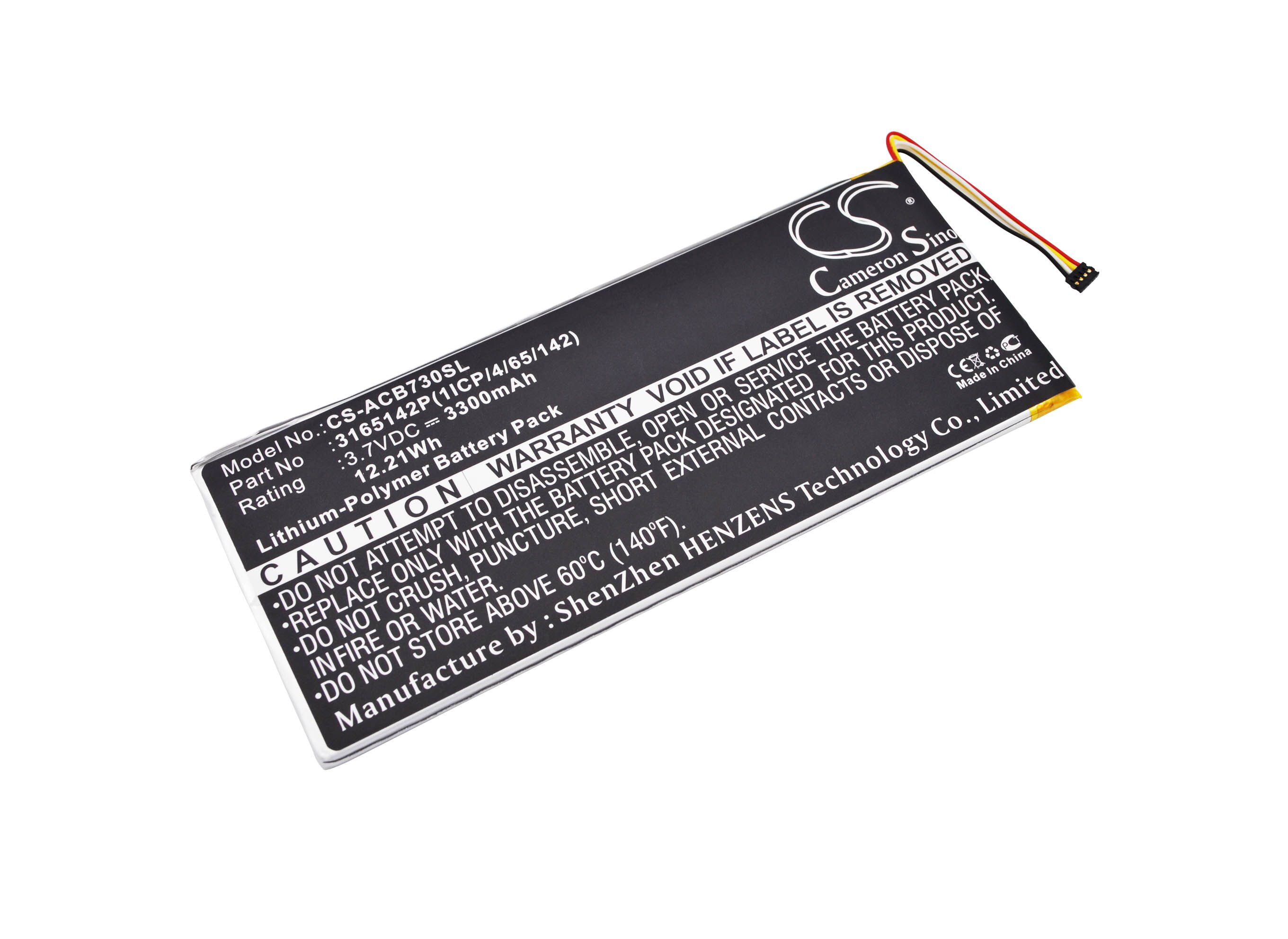 Cameron Sino 3300mAh Batteria 3165142 P, MLP2964137 per Acer A1402, Iconia uno 7 B1-730, iconia uno 7 B1-730HD