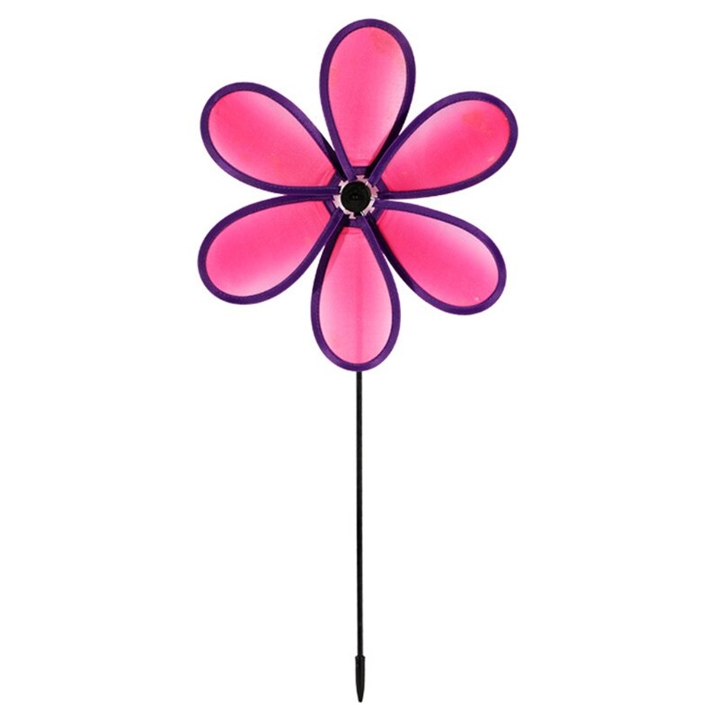 Colorful Flower Wind Spinners Lawn Pinwheels Windmill Party Pinwheel for Garden K3NA