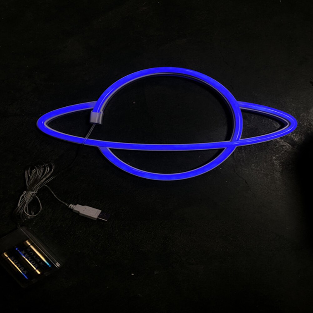 Led Neon Licht Bunte Kreative Planeten Nacht Lampe Batterie Powered Neon Zeichen für Zimmer Home Party Hochzeit Dekoration Weihnachten