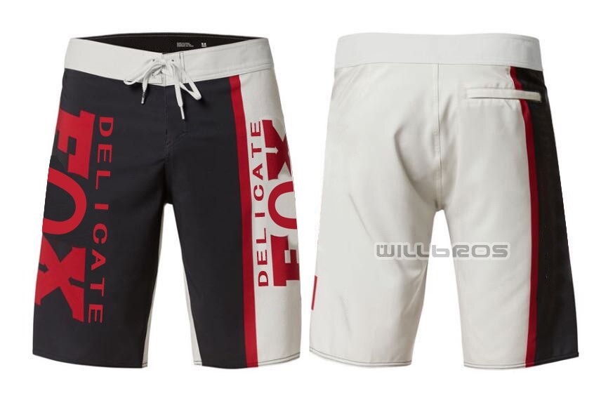 Délicat Fox Victory Stretch four été conseil Short maillot de bain natation homme pantalon court noir blanc