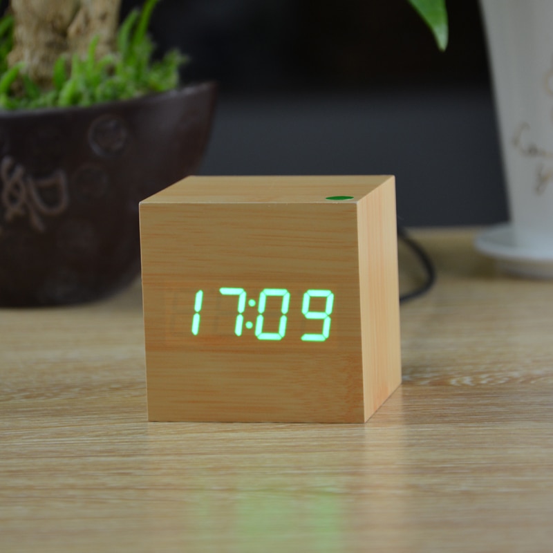 FiBiSonic Upgrade LED Alarm Clock,despertador Temperature Sounds Control LED display desktop Digital table clocks