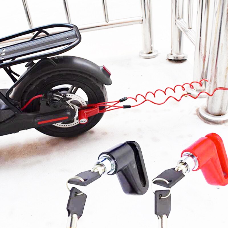Skivebremser hjullås bærbar tyverisikring stålwire cykel elektrisk skateboard til scooter tilbehør