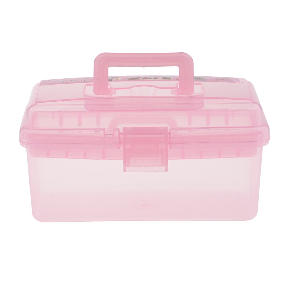 Plastic Tool Box Lockable Storage Case Art Craft Supply Organizer Container