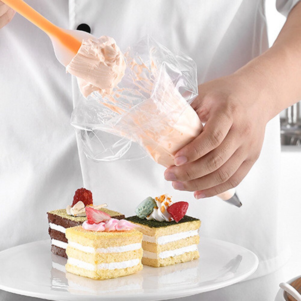 100/200/300Pcs Disposable Pastry Bag Decoration Cake Icing Food Bags Cup Preparation Piping Bag Tool Kitchen