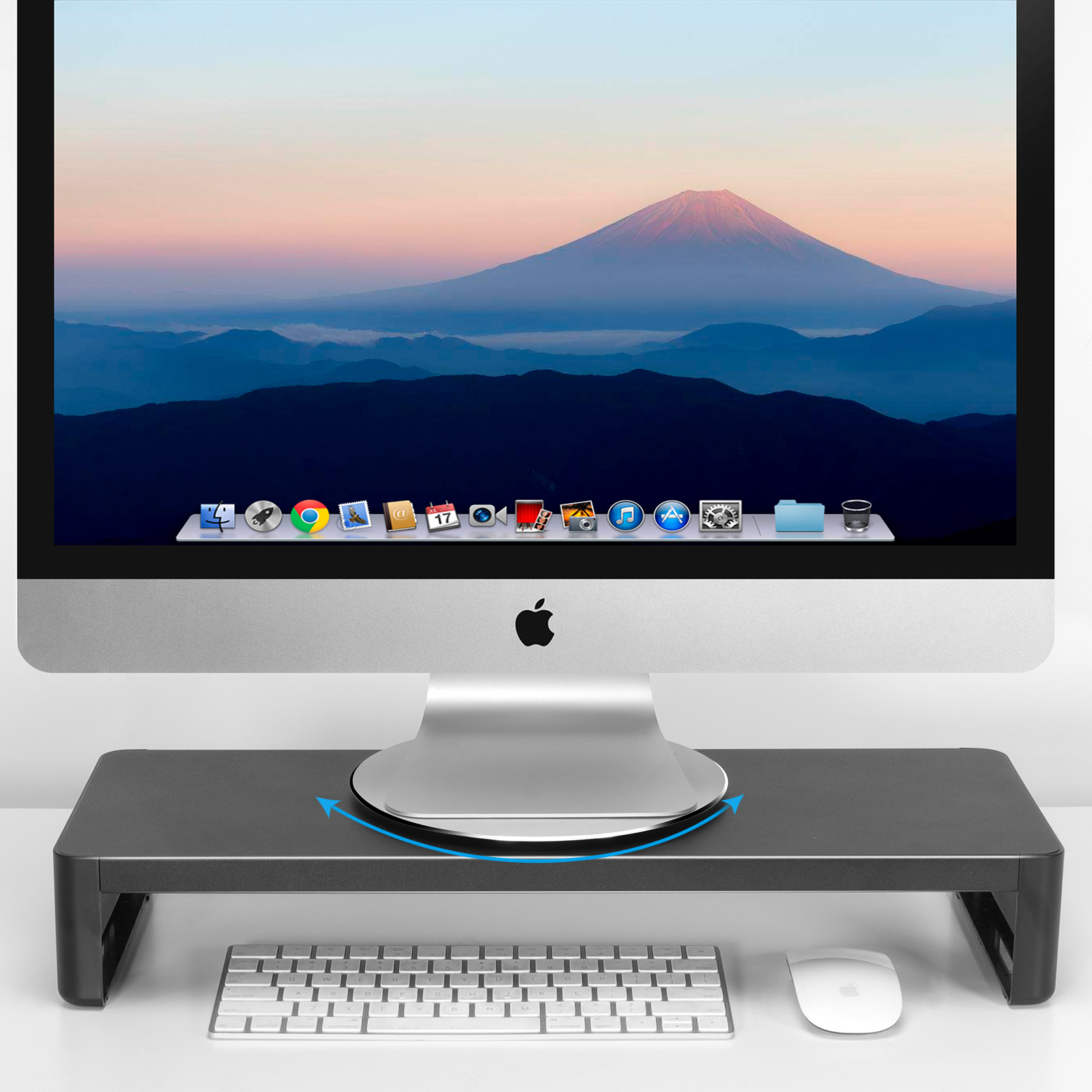 Monitor Stand 360 Rotation iMac Stand PC Swivel Base Aluminum Laptop Holder for iMac, Laptop, Computer Screen TV Projector