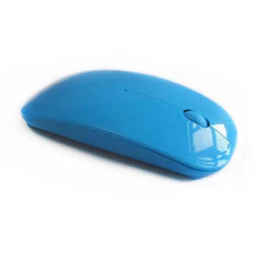 Universal USB Wireless mouse Adjustable Receiver Optical Computer Mouse 2.4GHz Battery Powered Ergonomic Mice For Laptop PC Mous: Blue