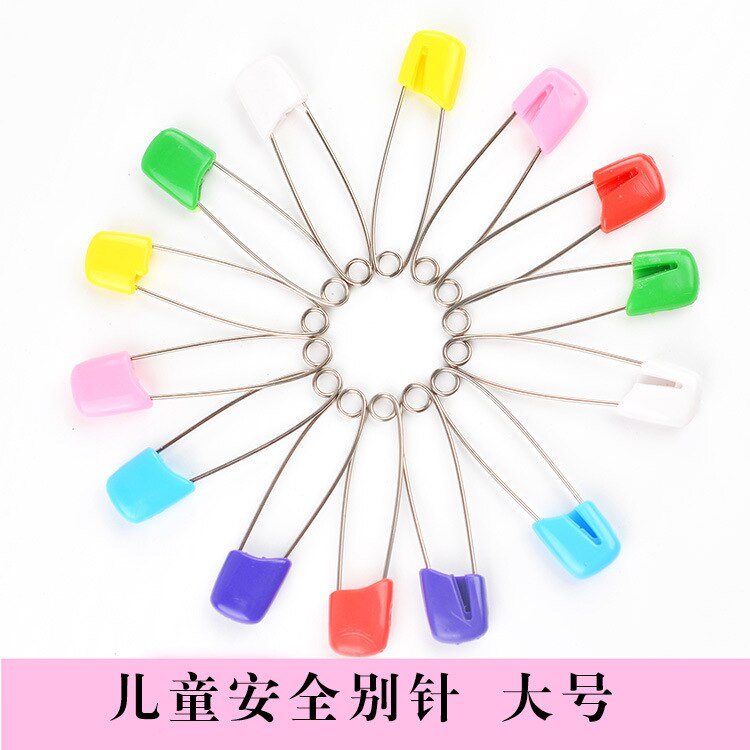 10Pcs 55Mm Veiligheidsspelden Kind Proof Veiligheid Pin, candy-Kleur-Smile Leuke Baby Veilig Pinnen, Plastic Hoofd, Voor Stof Luiers