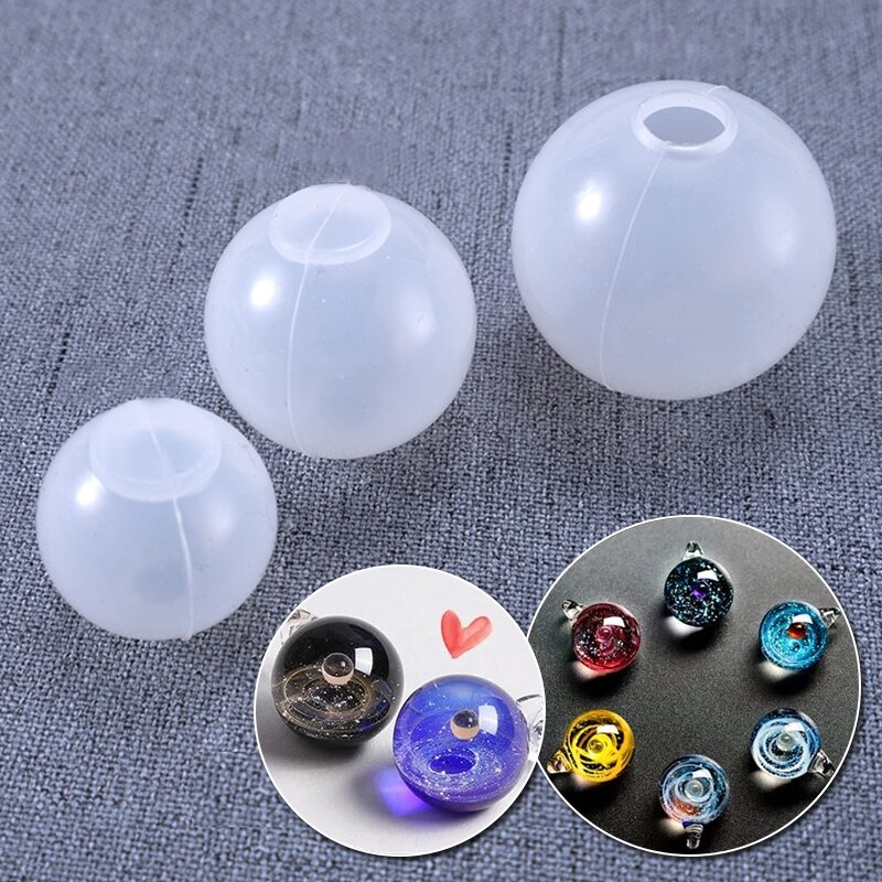 3d 20/25/30mm kugler kugle silikone form rund klar form til uv harpiks epoxy harpiks håndværk forsyninger epoxy harpiks blød form