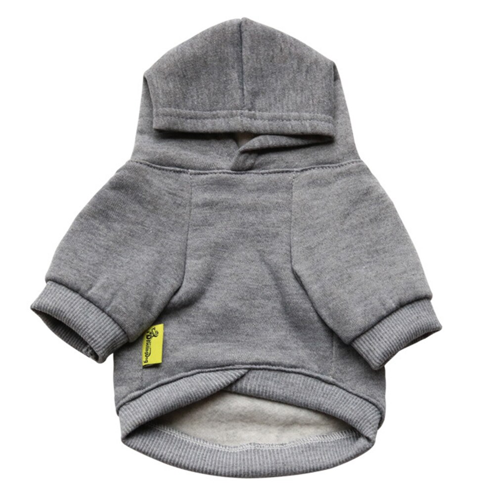 Carta velo roupas do cão quente pet hoodies casaco filhote de cachorro velo vestuário outono inverno carta imprimir casaco casual: Cinza / L