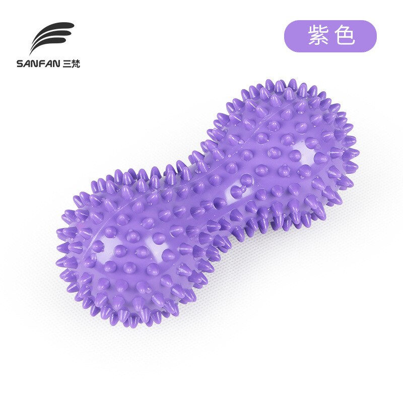 Massaggio Palla di Fitness EPP Mano Suole Hedgehog Sensoriale Portatile Fisioterapia Esercizio Muscolare Relax Trigger Point Terapia: Purple peanut