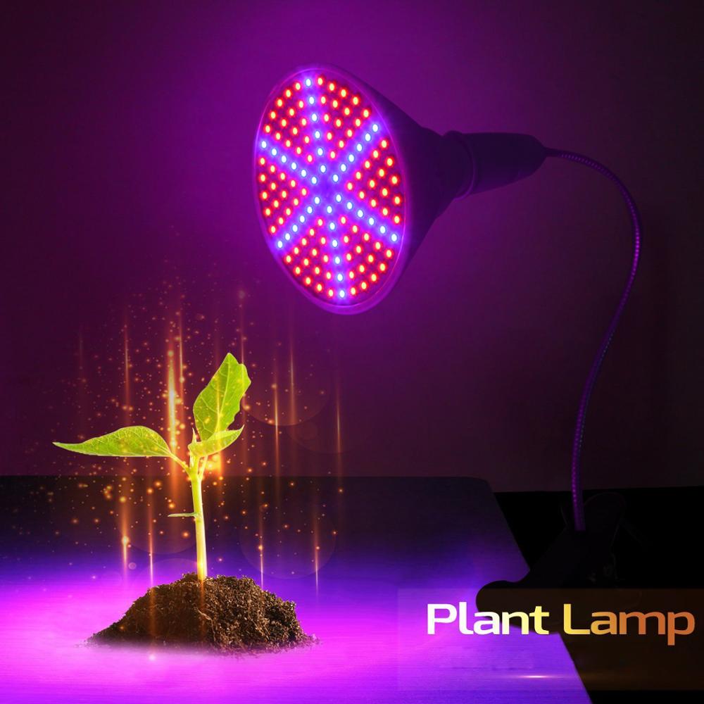 LED Growing Lamp Plant Bulb Full Spectrum LED Light Grow Clip Holder For Greenhouse Vegetable Flowers Indoor Ampoule