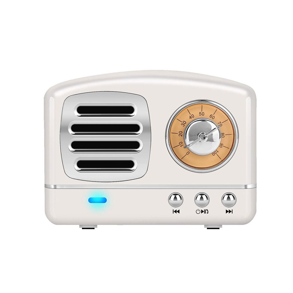 Protable Rechargeable Wireless Stereo Retro Speaker BT Conncetion TF Card USB AUX Input for Travel Kitchen Bedrooms Usage