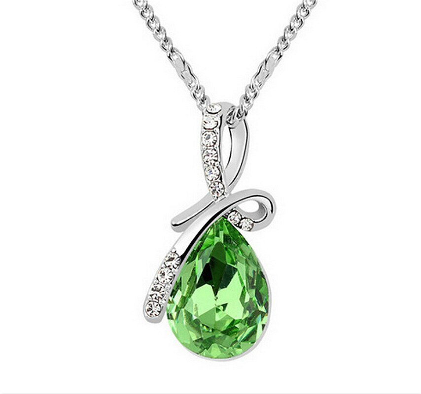 Meerdere hartvormige Water Wens Fles Ketting Crystal Power Kettingen meisje Datum Sieraden