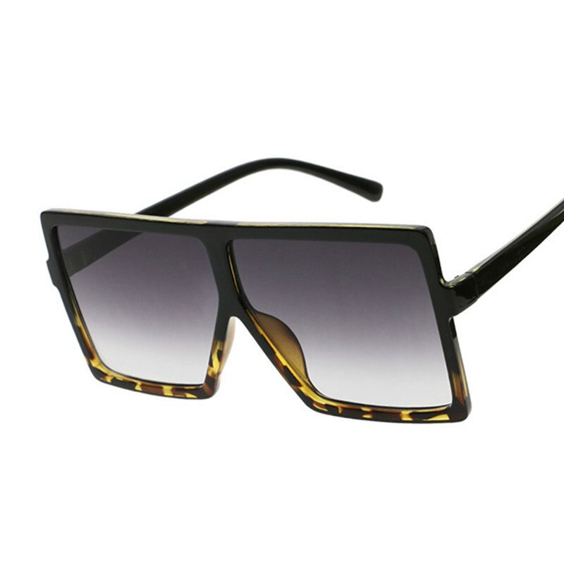 Vintage store firkantede solbriller dame/herre briller oversize solbriller kvindeligt kendt mærke sorte briller gafas de sol