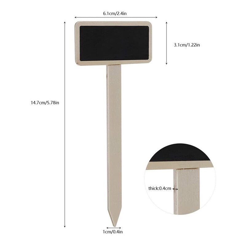 Mini Blackboard, Wooden Chalkboard Plant Labels Markers For Flower Pot Seed Potted Herbs Vegetables 10Pcs HTML