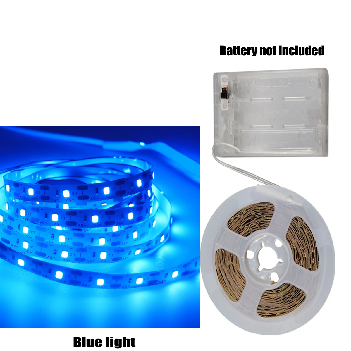 Batteri led-strimmellys 2835 stk . 60 stk. perler /m 5v 8mm boligindretning skab blå baggrundsbelysning lyserød natlampe: Udsender farve 2 / 2m