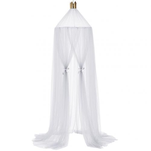 Moustiquaire pour lit d&#39;enfant et bébé, rideau de literie en coton à dôme rond, tente: WHITE