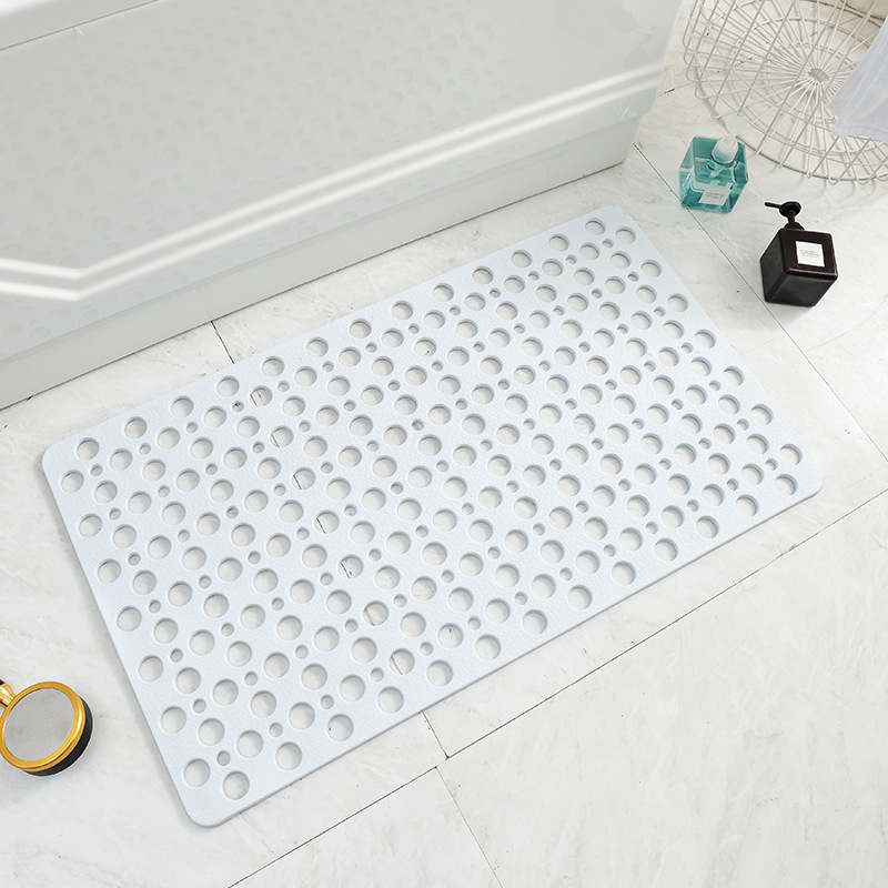 Japansk brusebadsmåtte miljøbeskyttelse usmageligt toilet husholdnings badekar badeværelse hul hydrofob anti-slip pad: Hvid / 75 x 43cm