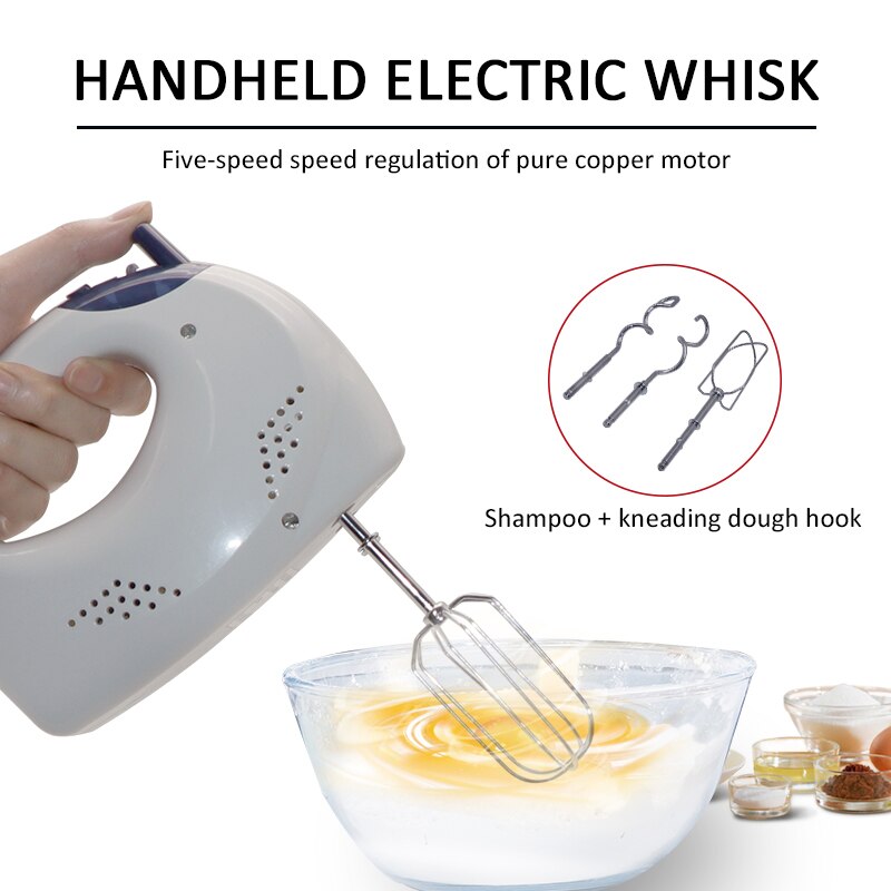 Eggs Mixer Batter Beater Kitchen Cake Cooking Tools Electrical Handheld Food Blender 5 Speed Adjust Whisk Kitchen Home Cocina