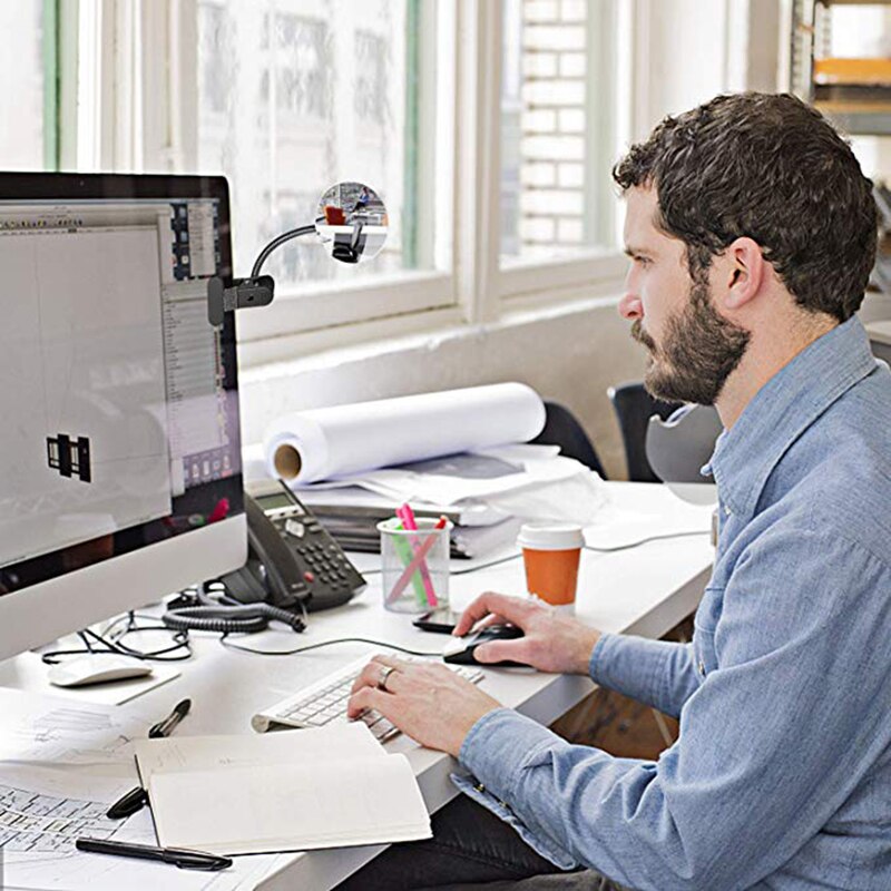 Slingifts Clip On Cubicle Mirror Computer Rearview Mirror Convex Mirror for Personal Safety or Security Cabinet Desk Rear View