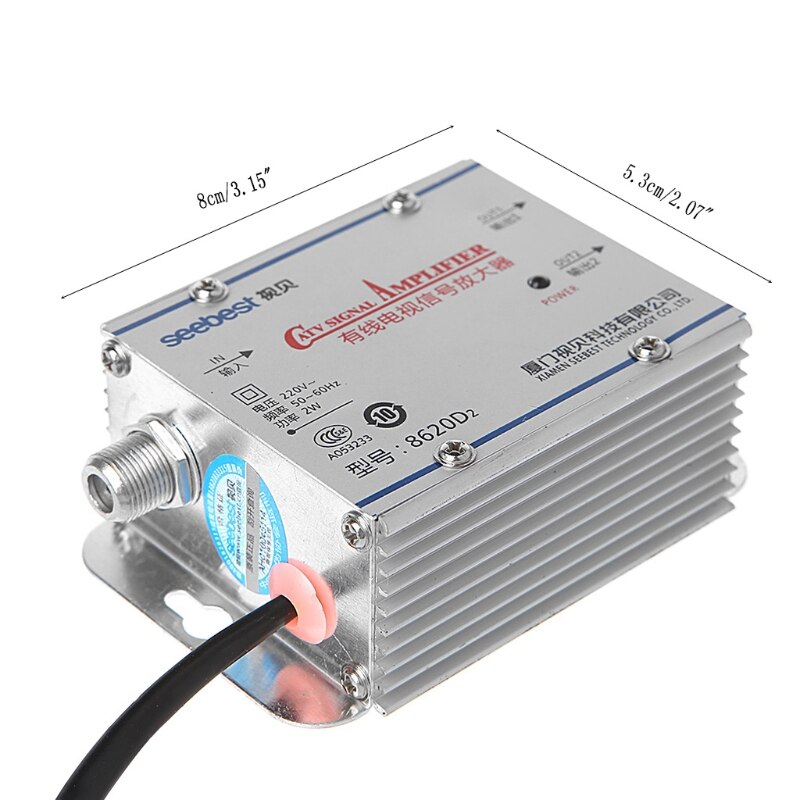 220V 2 Weg CATV Kabel TV Signal Verstärker AMP Antenne Booster Splitter Set Broadband Home Tv Ausrüstungen 45Mhz zu 860MHz