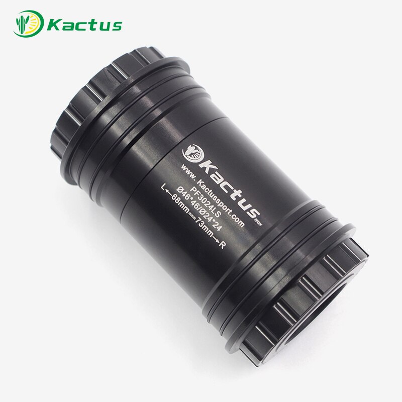 Kactus tech pressfit lock cykel bundbeslag  bb30 to 22 24 press fit keramiske lejer bundbeslag 68 73 kranksæt bb dele: Sort