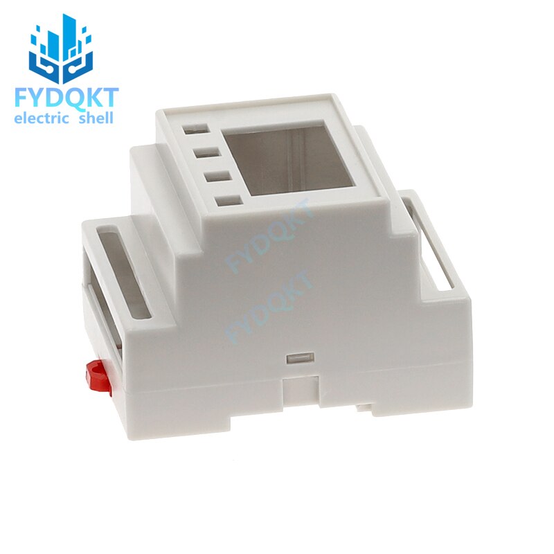 DIN Rail PLC Junction Box Plastic Electronics Box Chassis case 88x72x59mm 35-Rail Industrial Control Box 4-02-4 Grey
