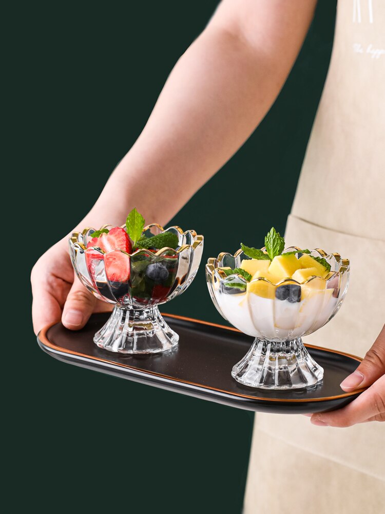 Ice Cream Cup Glass Cup Household Dessert Cup Ice Cream Yogurt Ice Cream Cold Drink Milk Shake Cup