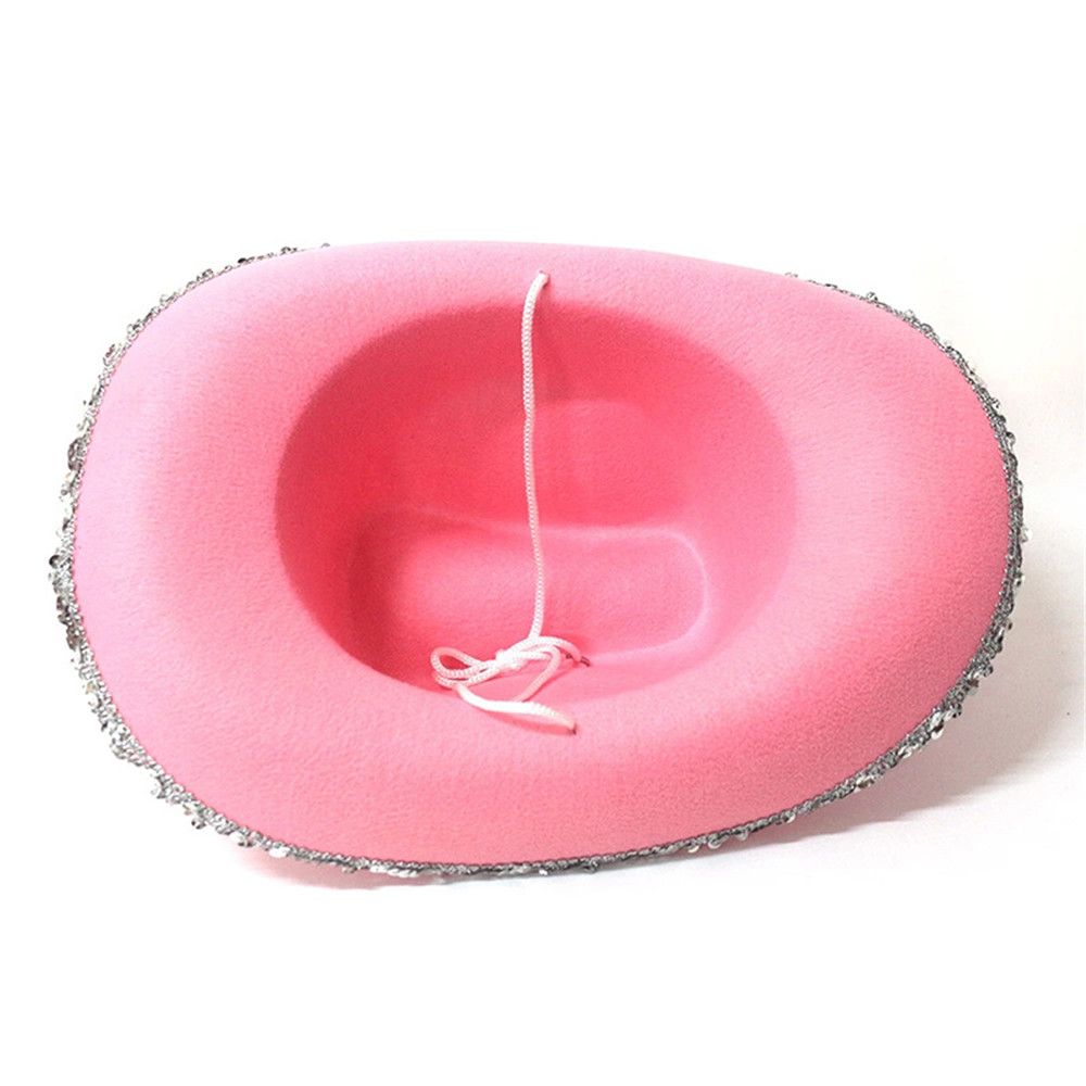 Sombreros de corona rosa para niña, gorro de Sol para playa, sombrero de vaquero informal occidental, disfraz para accesorios de , vestido