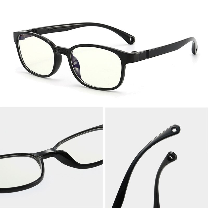 Lunettes à la pour enfants, lumière bleue, filtre Anti-éblouissement, lunettes pour filles et garçons, blocage de la monture optique, lentilles claires TR90