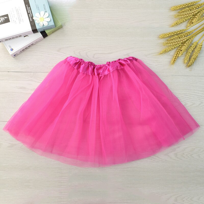 Jupe Tutu de danse pour filles, jupe princesse à trois couches, en maille courte, Ballet princesse vêtements pour filles