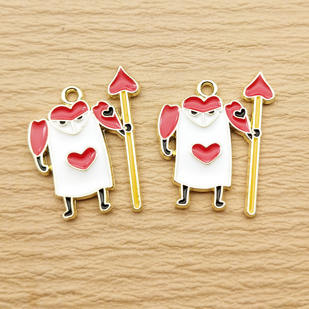 Alice Lapin Dessin Animé Horloge Charme, Accessoires De Bijoux, Boucle D'oreille En Émail, Pendentif, Bricolage, Fournitures De Direction, Alliage De Métal Plaqué Or, 10Pcs: Violet