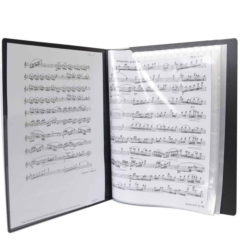 Carpetas de 80 hojas para libros de música A4, banda para partituras de Piano, carpeta tipo inserción coral, suministros de música, producto de almacenamiento de archivos a prueba de agua