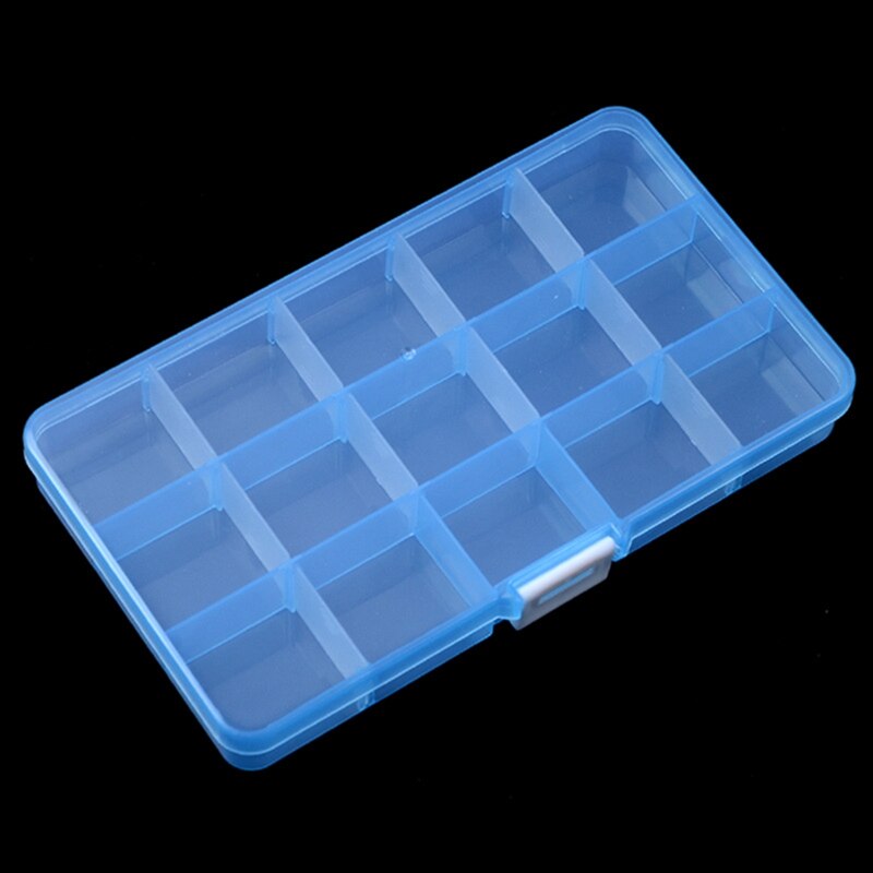 24 Compartments Waterproof Eco-Friendly Plastic Fishing Tackle Box Portable Fishing Lure Hook Rig Bait Storage Case 3: 15 Compartments