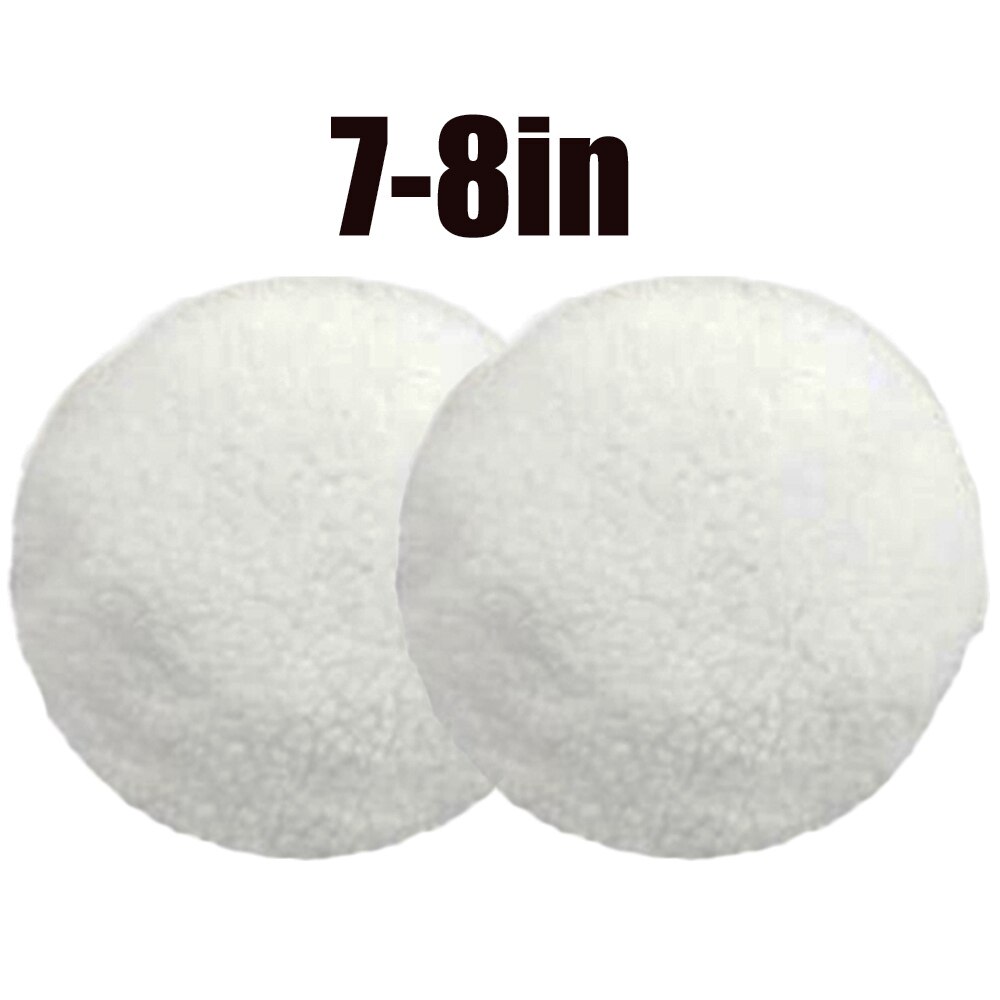 Auto Polishing Pads 2Pcs White Automotive Detailing Replacement Accessories: 7 8inch