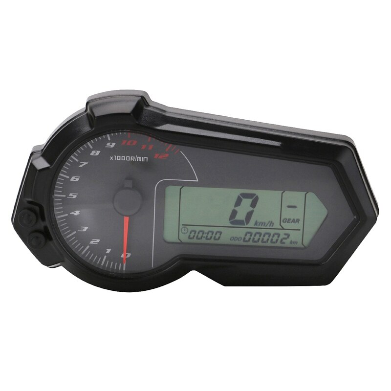 Universal 12v motorcykel lcd digital gauge oeter omdrejningstæller speeeter km / t: Default Title