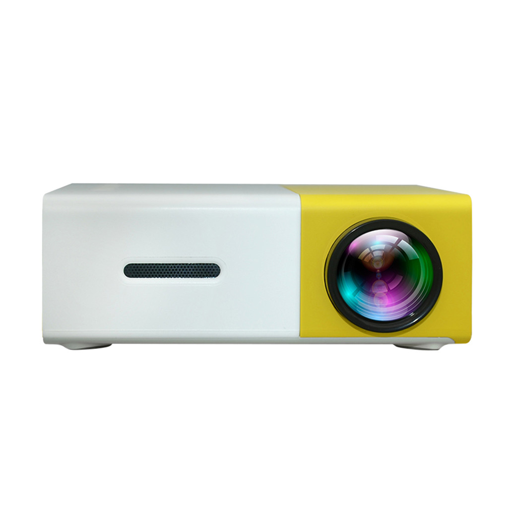 Mini Draagbare Pocket Projector Hd 1080P 600 Lumens Lcd Movie Video Home Theater Kamer Media Player Smart Telefoon Beamer # LR3: Yellow 