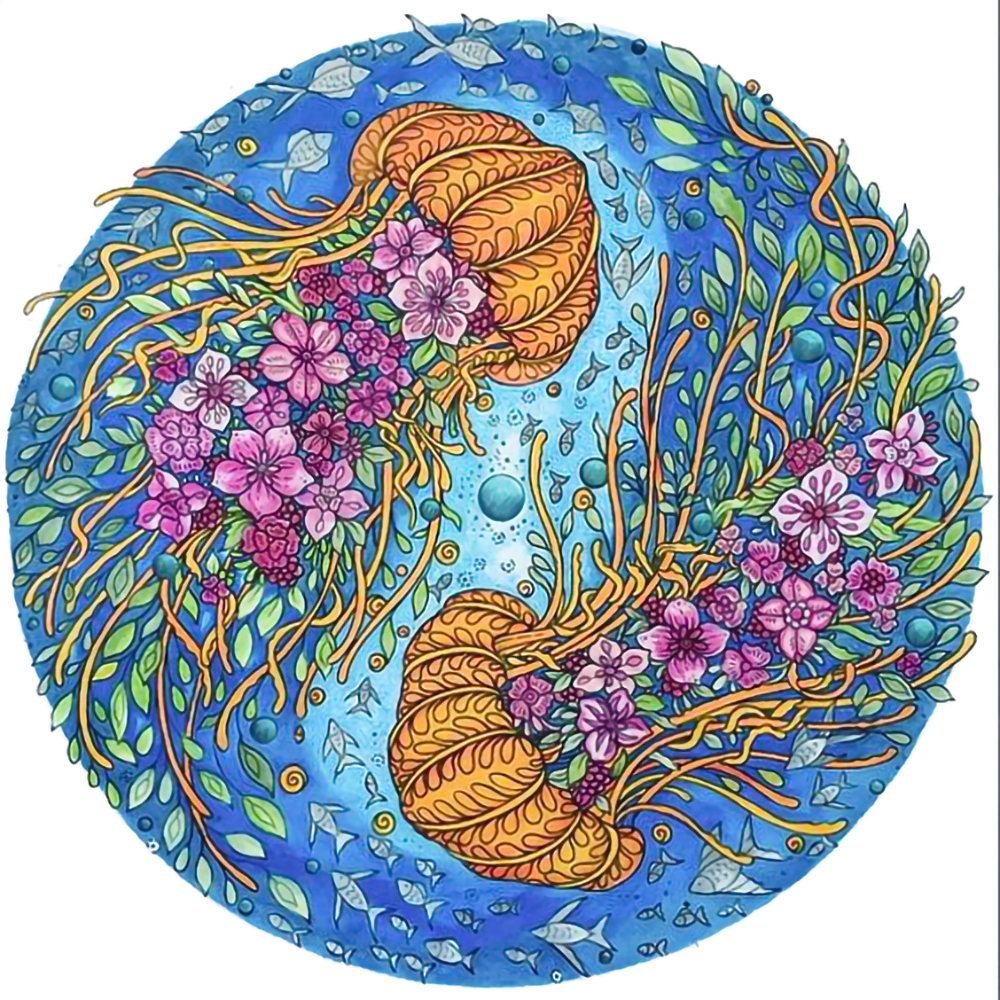 Animal Wood Puzzle Tai Chi Theme Jigsaw Puzzle Unique Shaped Parts for Adults Board Games Kid(6-18+) Educational Toy: A4 Size O