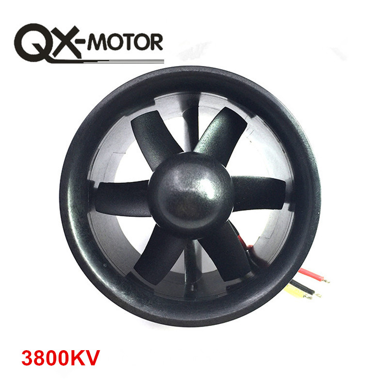 QX-MOTOR DIY EDF Ducted Airplane Fan 30mm /50mm/ 55mm / 64mm / 70mm / 90mm with Brushless Motor: 70mm 6 blades3800KV